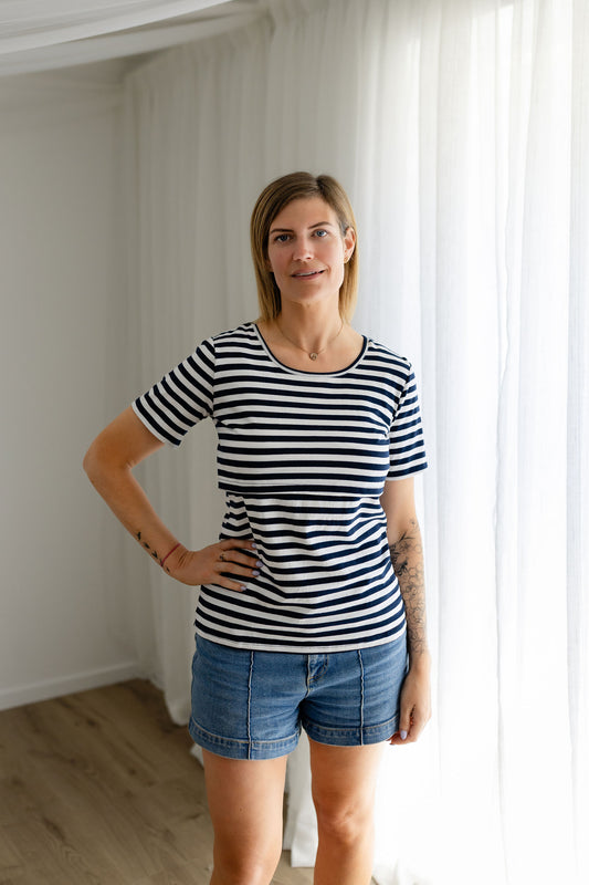 Essentials Front Flap Tee Stripe