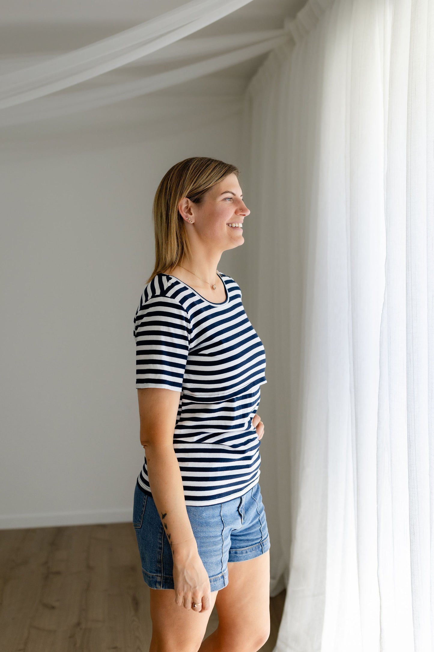 Essentials Front Flap Tee Stripe