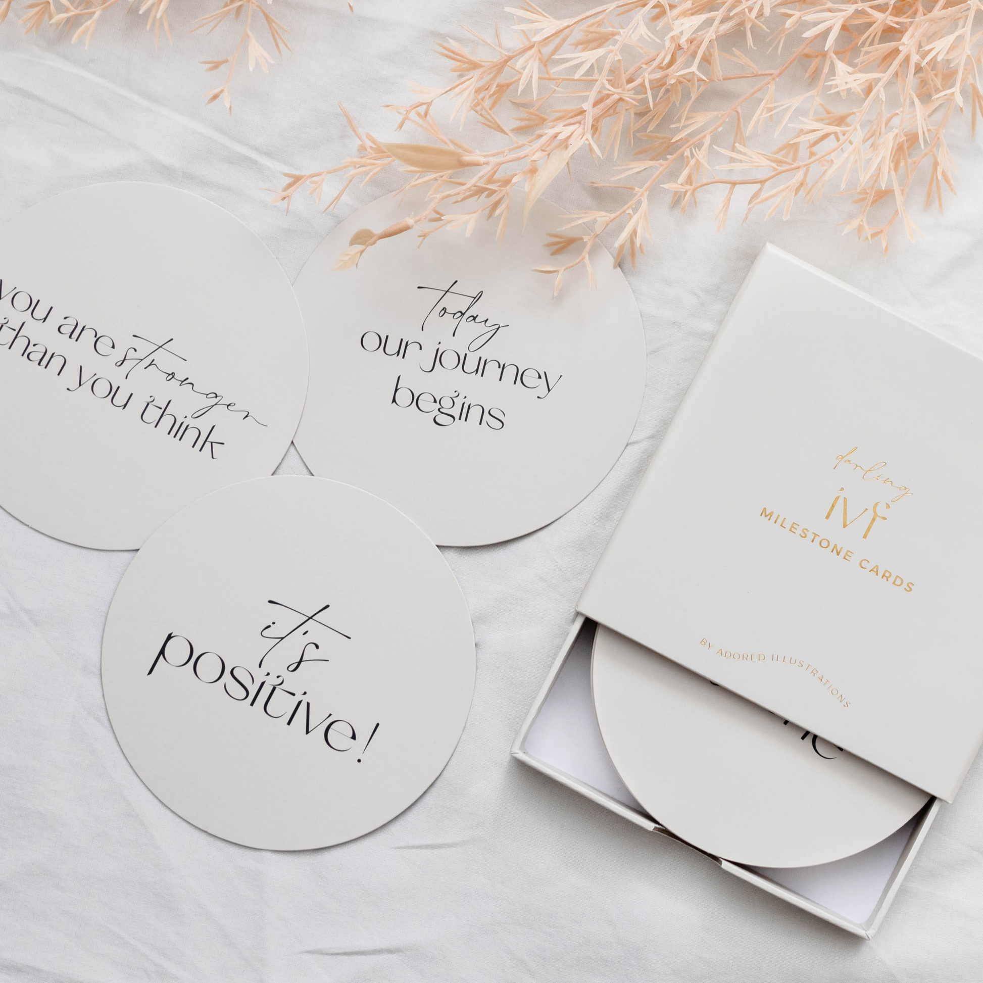 Darling IVF Milestone Cards.