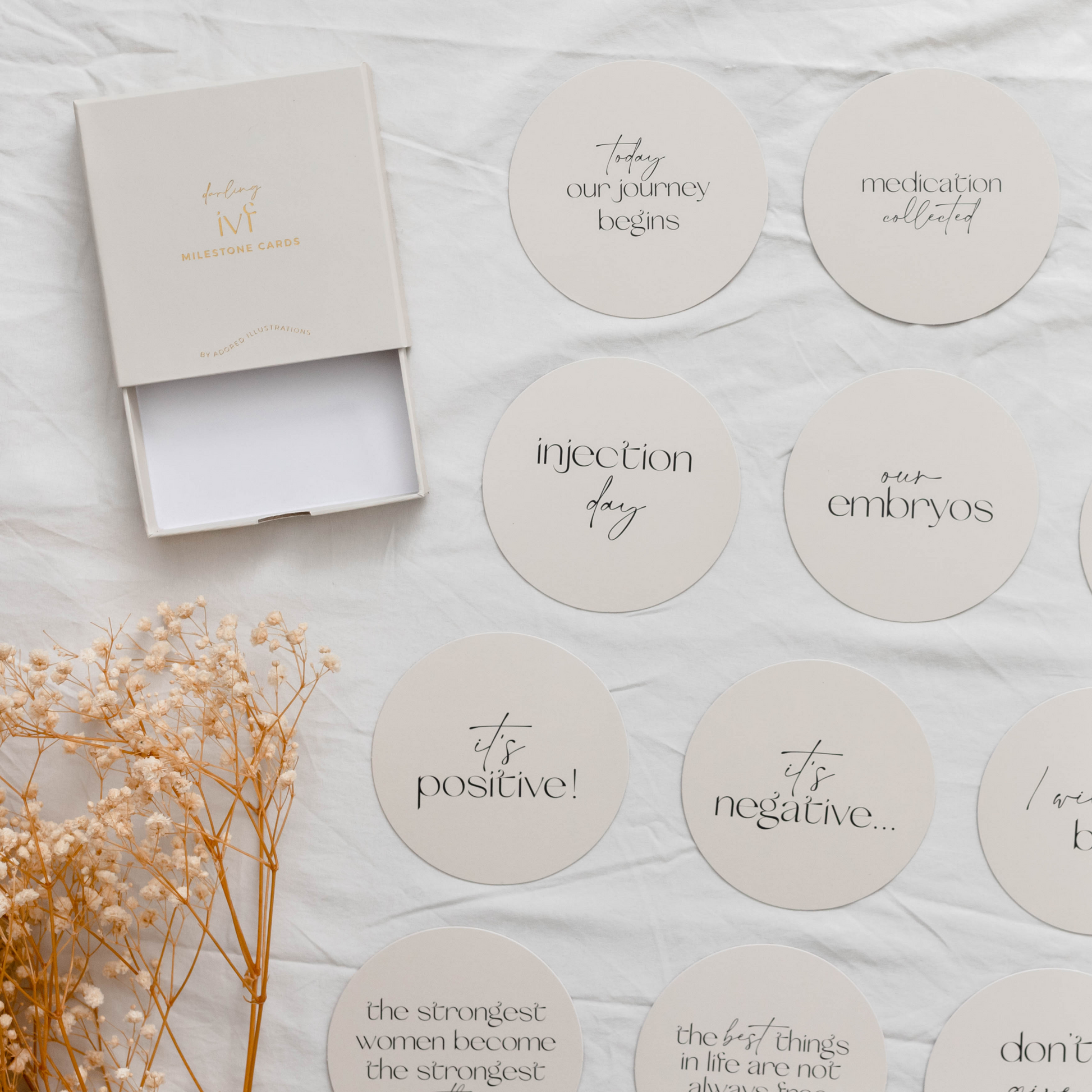 Darling IVF Milestone Cards.