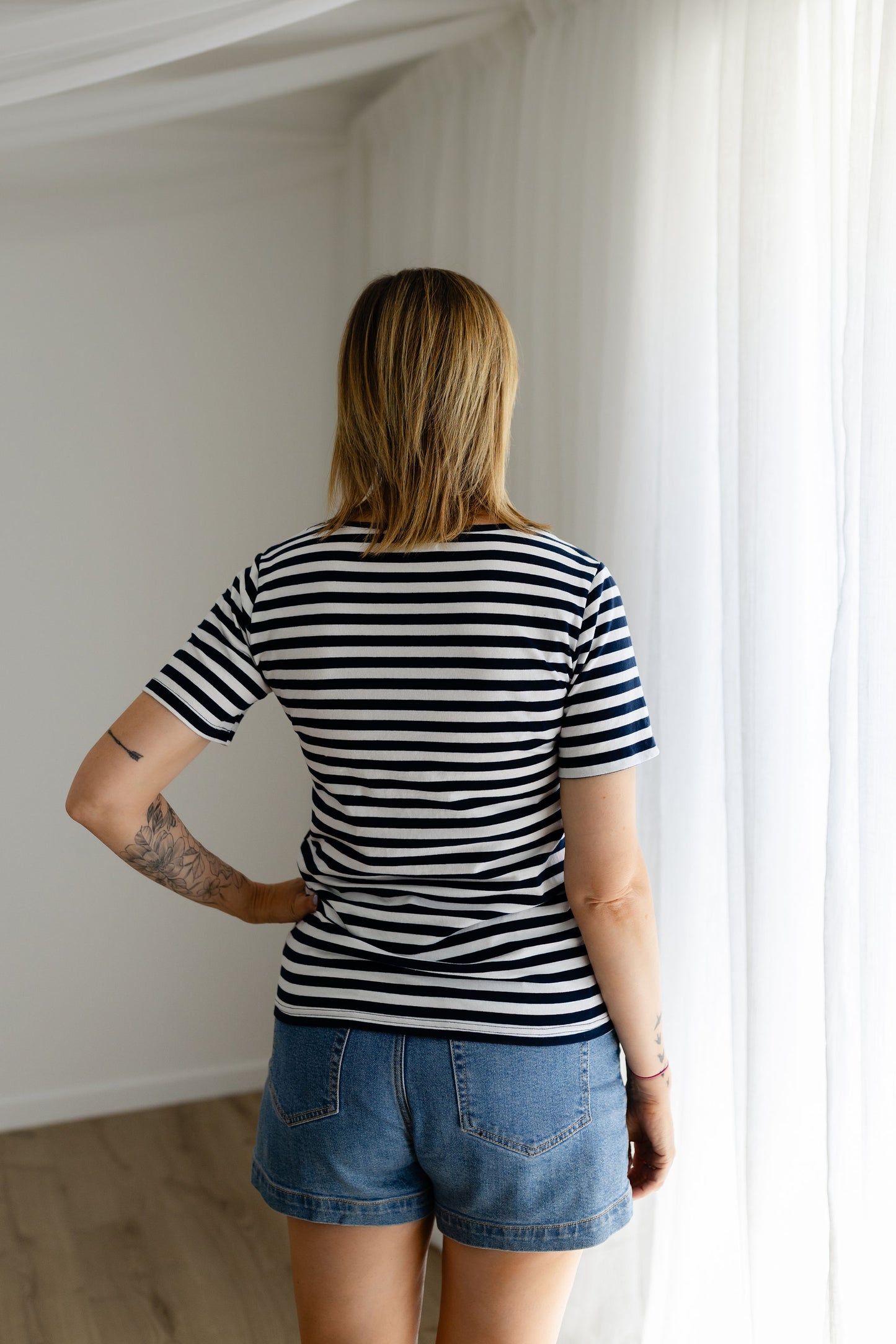 Essentials Front Flap Tee Stripe
