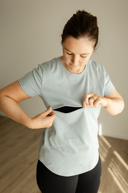 Essentials Front Zip Tee
